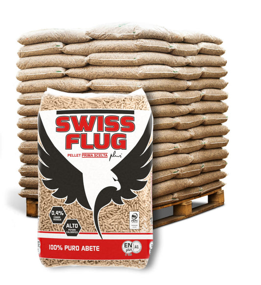 Pellet Swiss Flug ENplus A1 70 sacchi da 15 kg in abete