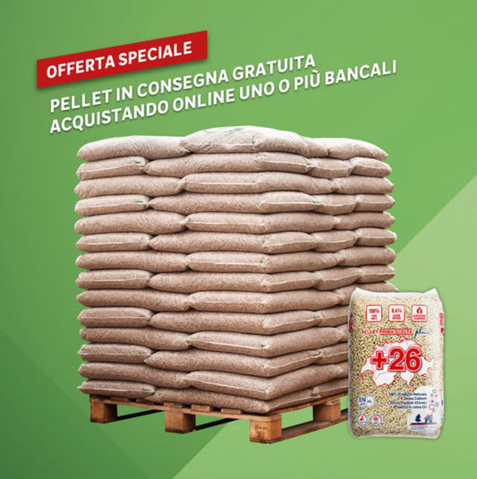 Pellet Swiss+26 ENplus A1 72 sacchi da 15 kg in abete