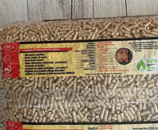 Pellet Firestixx Premium A1 En Plus In Abete in 72 sacchi da 15 Kg